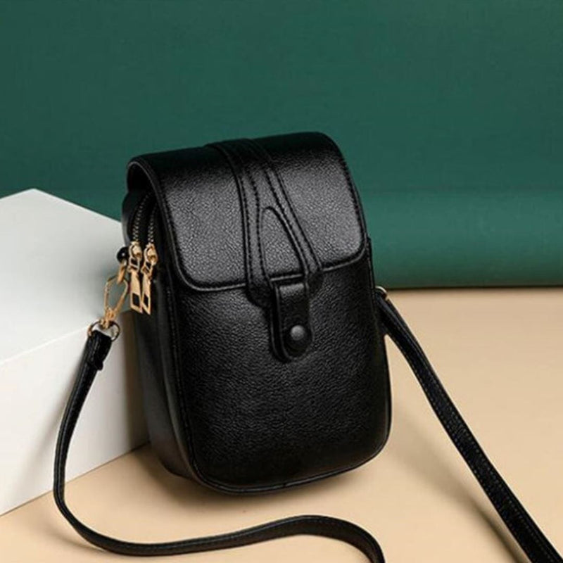 Bolsinha de Ombro Feminina de Couro Bolsa 84 espaco 