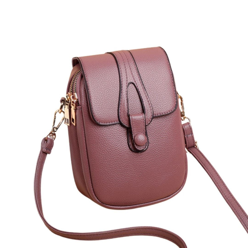 Bolsinha de Ombro Feminina de Couro Bolsa 84 espaco Rosa 