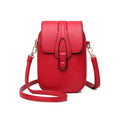 Bolsinha de Ombro Feminina de Couro Bolsa 84 espaco Vermelho 