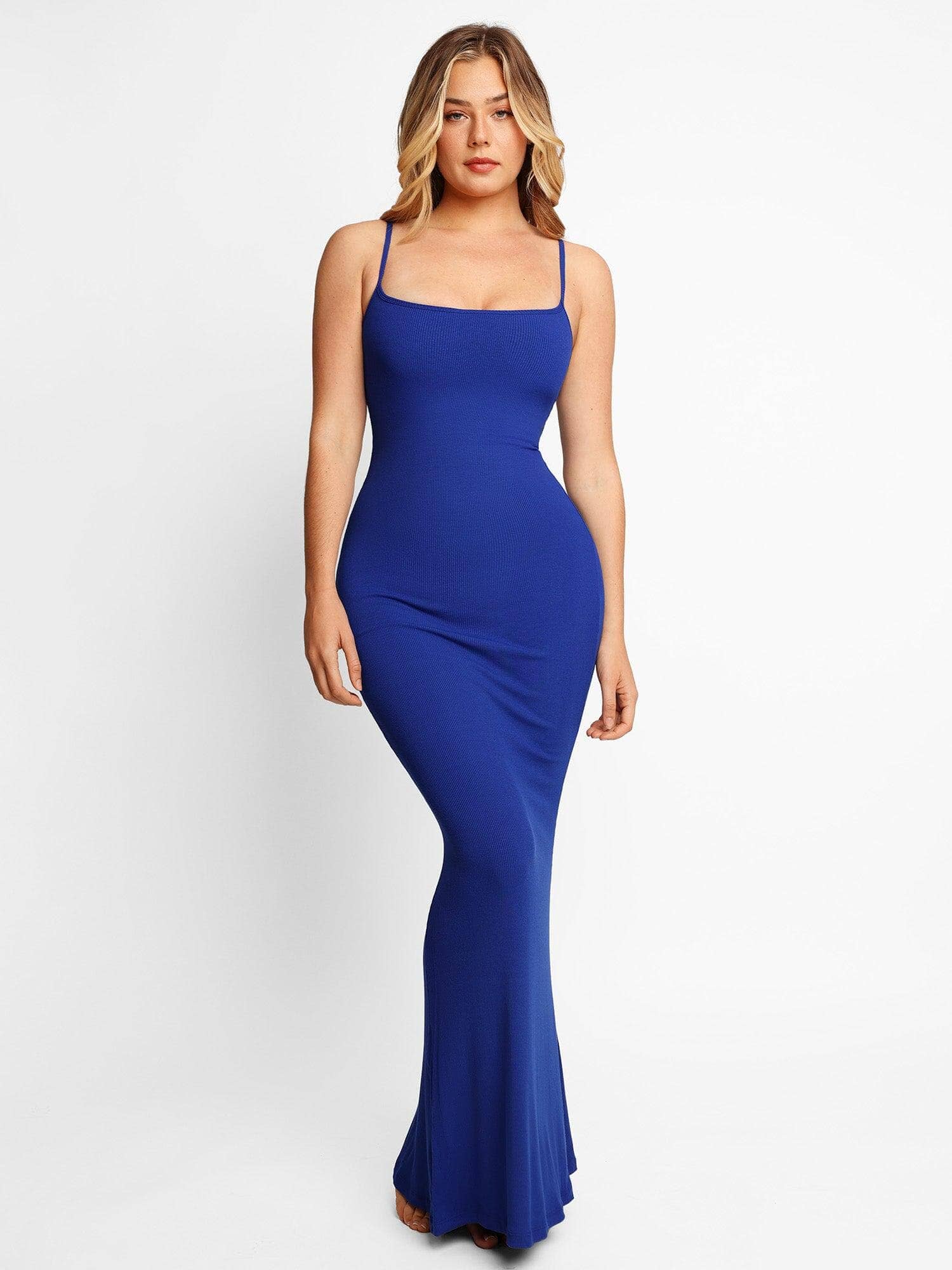 O vestido que realça seu formato Mais vendido do Ano Bodycon Dress Espaco Shop Vestido Slip Maxi Azul PP (34)