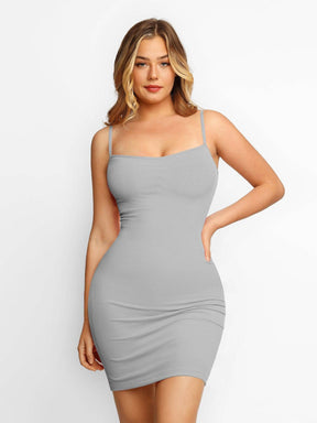 O vestido que realça seu formato Mais vendido do Ano Bodycon Dress Espaco Shop Vestido Slip Mini Cinza PP (34)