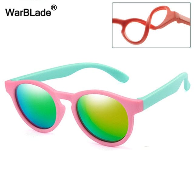óculos Infantil Flexível WarBlade Espaço Shop Rosa e Verde 